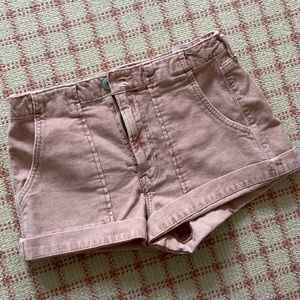 Pink corduroy shorts